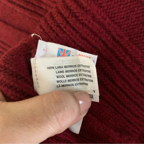 Daks London Wool Mock Neck Knit Sweater Top - Picture 6 of 6